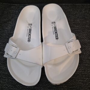 Birkenstock White Slide Sandals